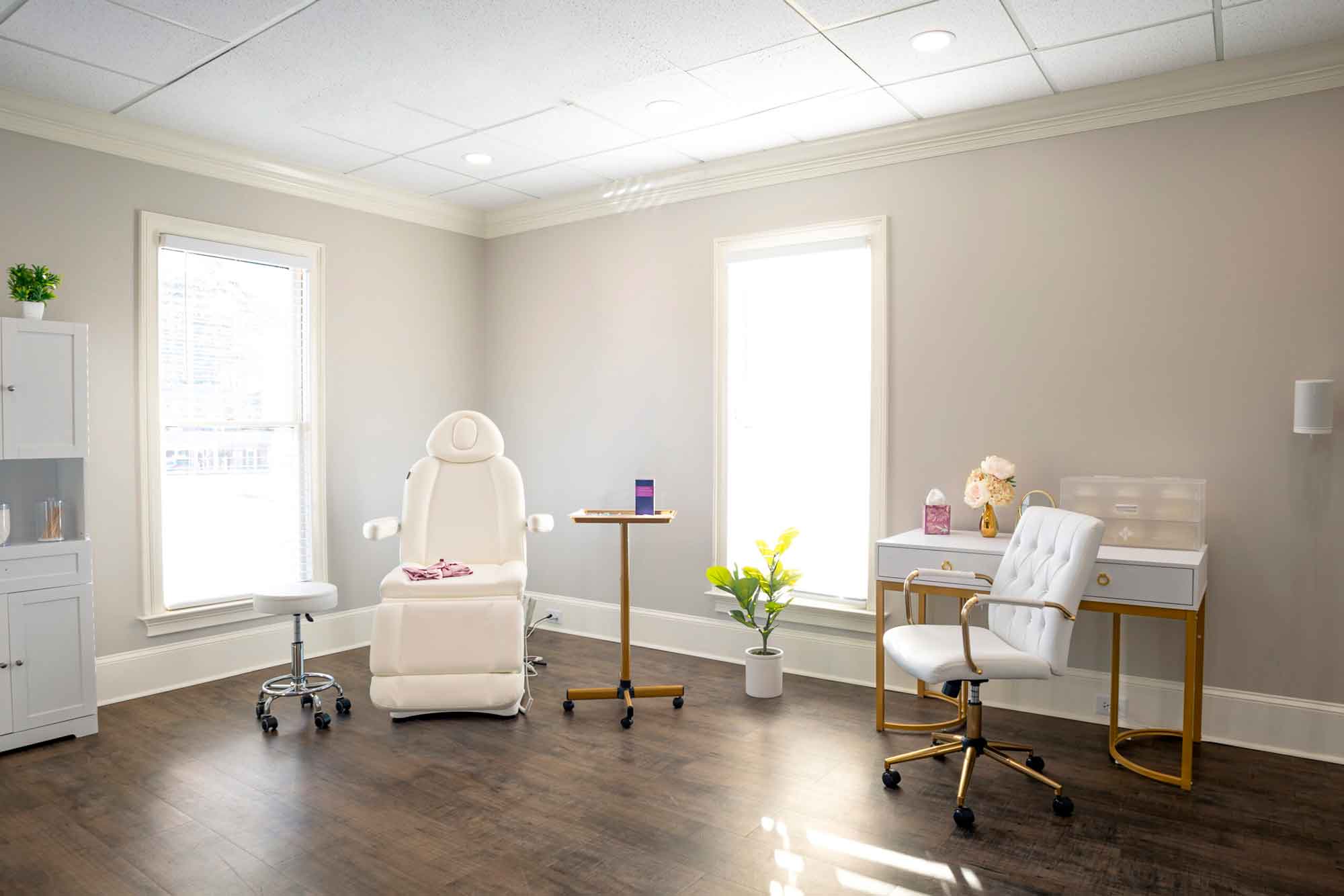 Consultation and treatment room at ESJ Aesthetics in Dunwoody